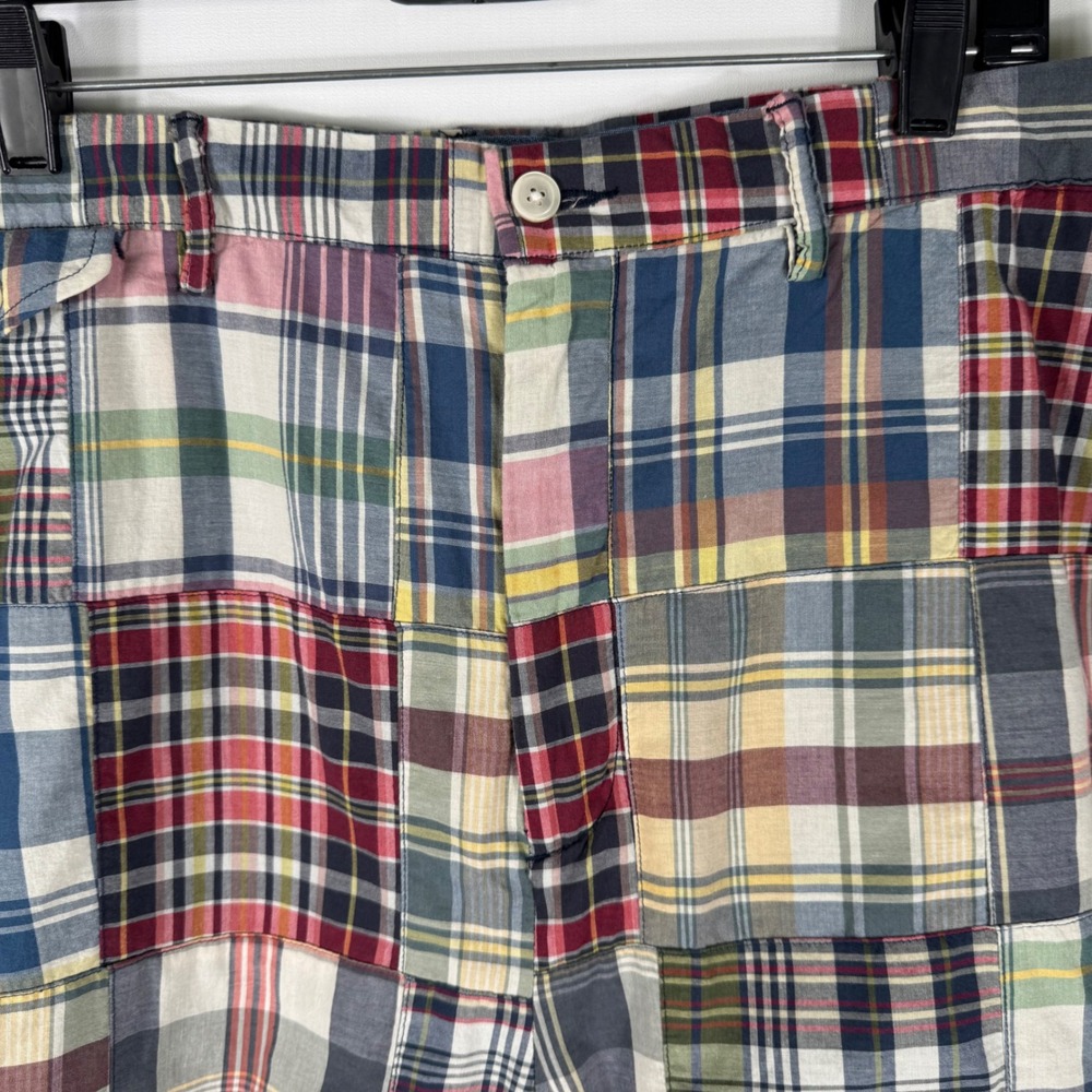 Polo Ralph Lauren Madras Patchwork Plaid Shorts Mens 40W Classic Fit 9"Multi NWT - Picture 6 of 9